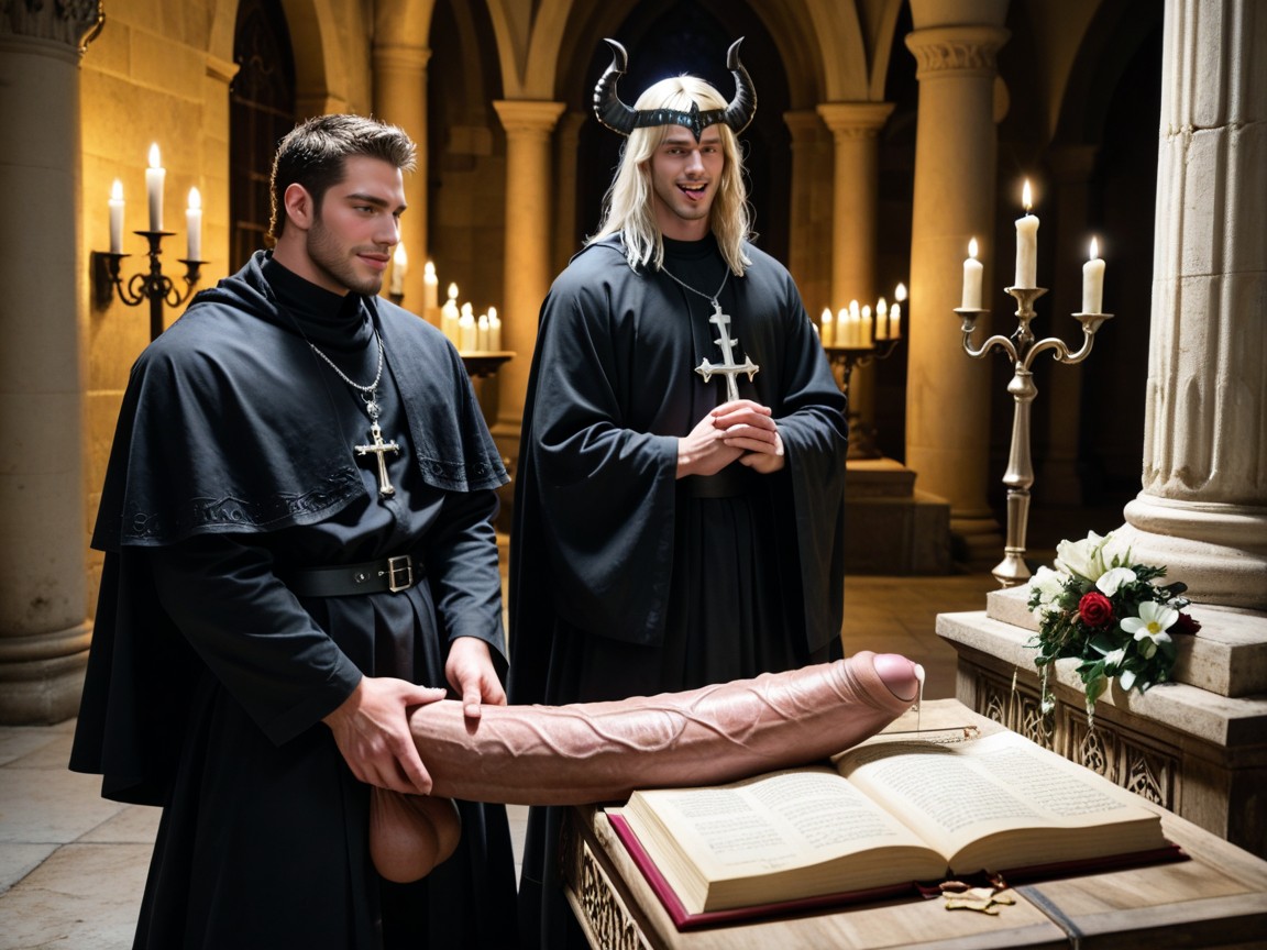 Correct Anatomy, Gay, Religious Ritual Altar AI Gay Porn