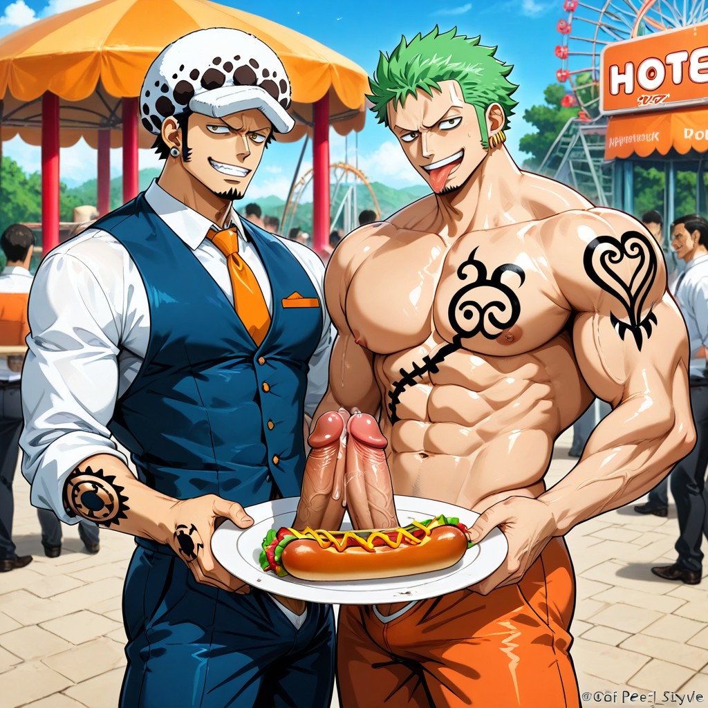 Zoro From One Piece, Offical Anime Art, Detail Face AI Gay Porn