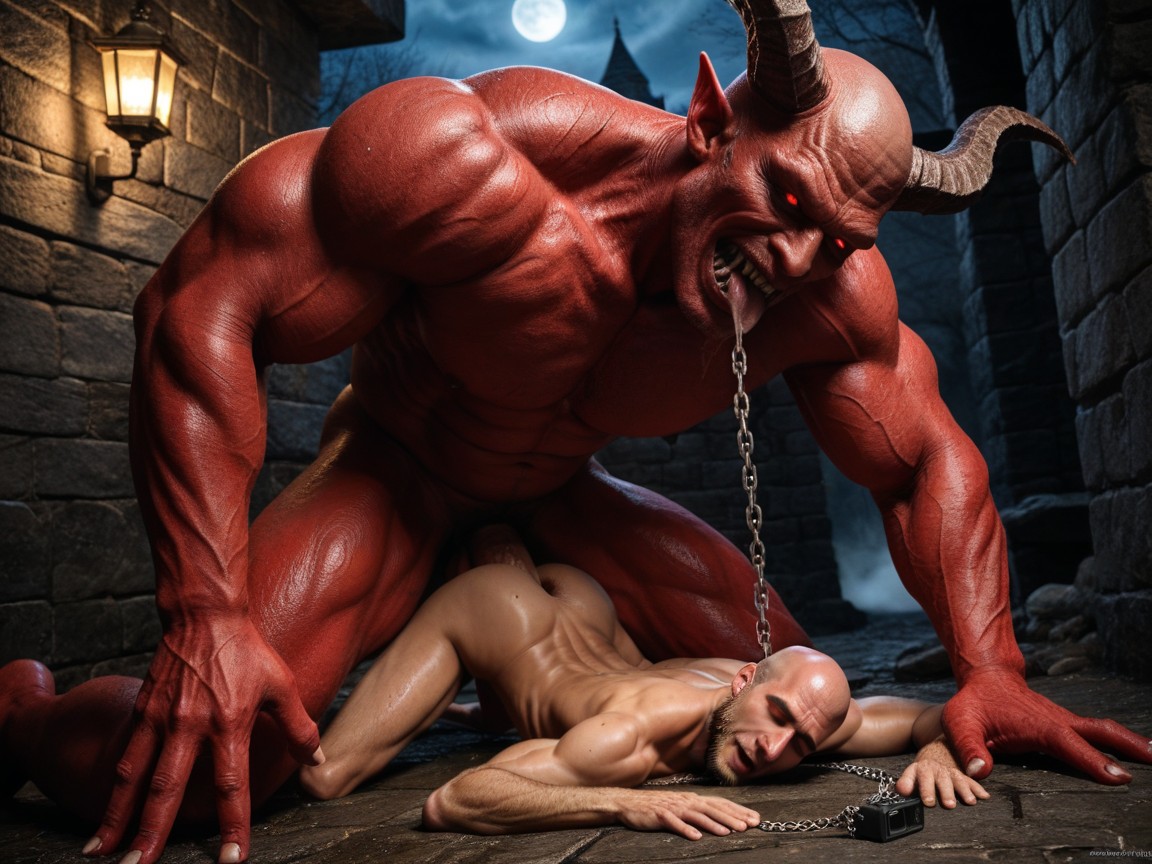 Drooling, Anal Punishment, Monster Arms Wrapped Around Man AI Gay Porn