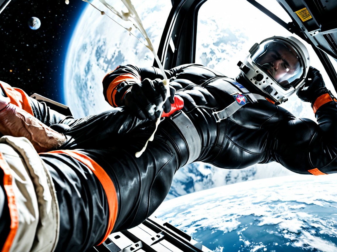 Bottom Up View, Highly Detailed, Tall Boots Outside Of Spacesuit AI Gay Porn