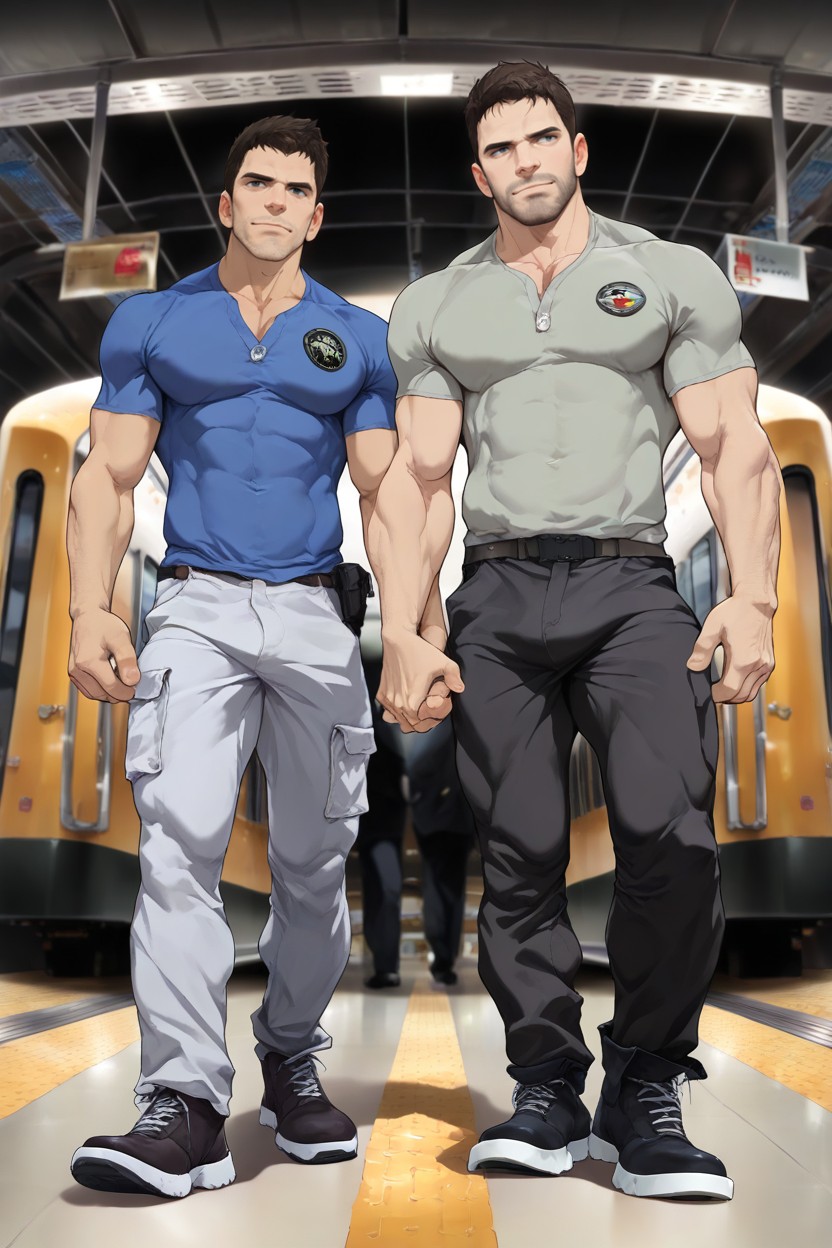 25+, Standing, Male Body AI Gay Porn