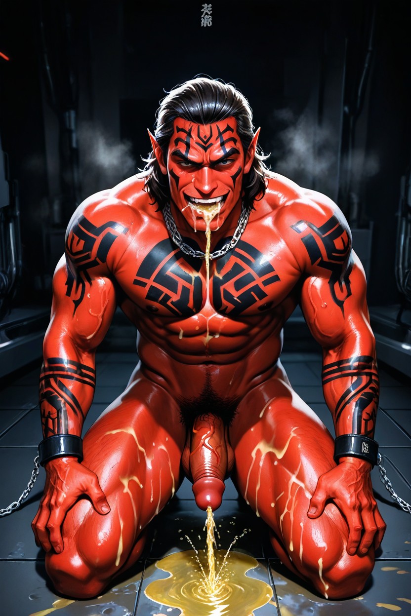 Mouth Full Of Piss, Arrogant, Kneeling AI Gay Porn