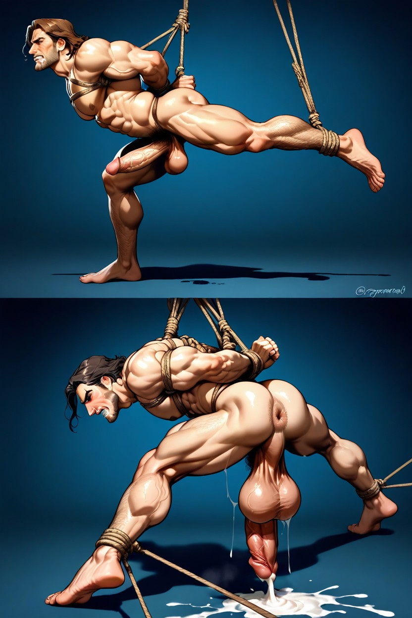 Bondage, Latino, Legs Apart AI Gay Porn