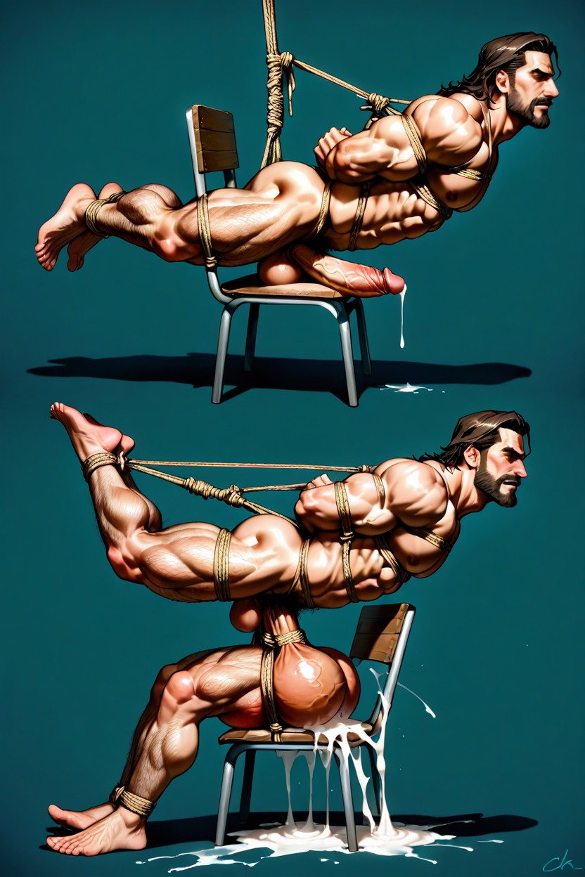 Ashamed Face, Balls Stretched Ratio, Anatomy AI Gay Porn