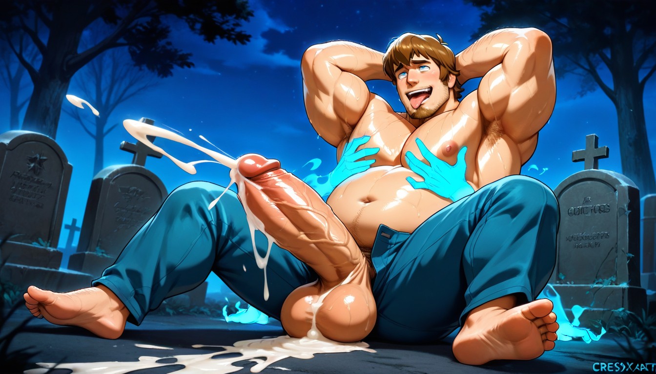 Shaved Face, Bara Pecs, Puffy Nipples AI Gay Porn