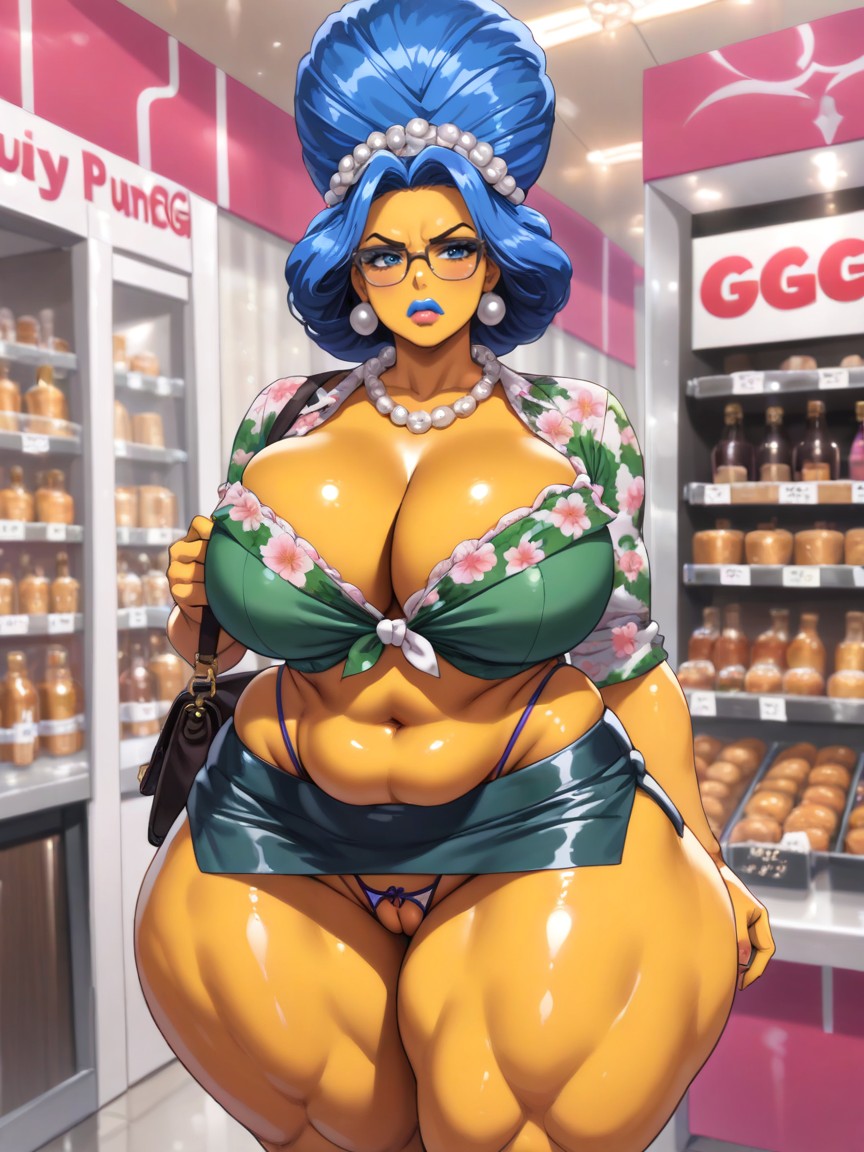 Marge Simpson, Cartoon-style, Makeup Porno gay IA
