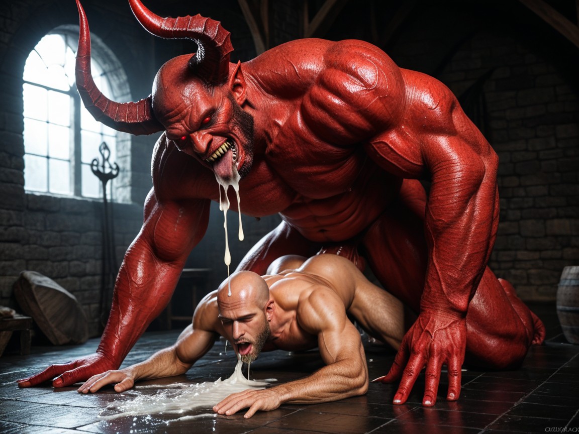 No Mercy, Mans Arms Bound Behind Back, Gay Sex AI Gay Porn