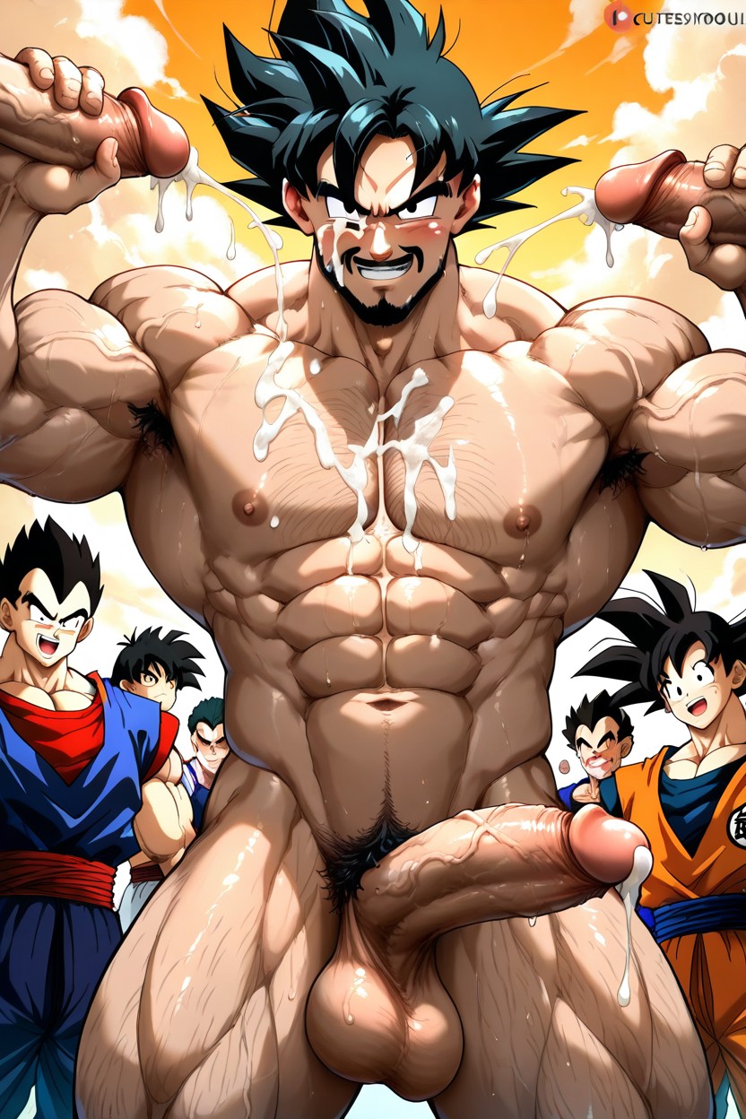 Nipples Brown S Anime Art, Beard, Evil Smile AI Gay Porn