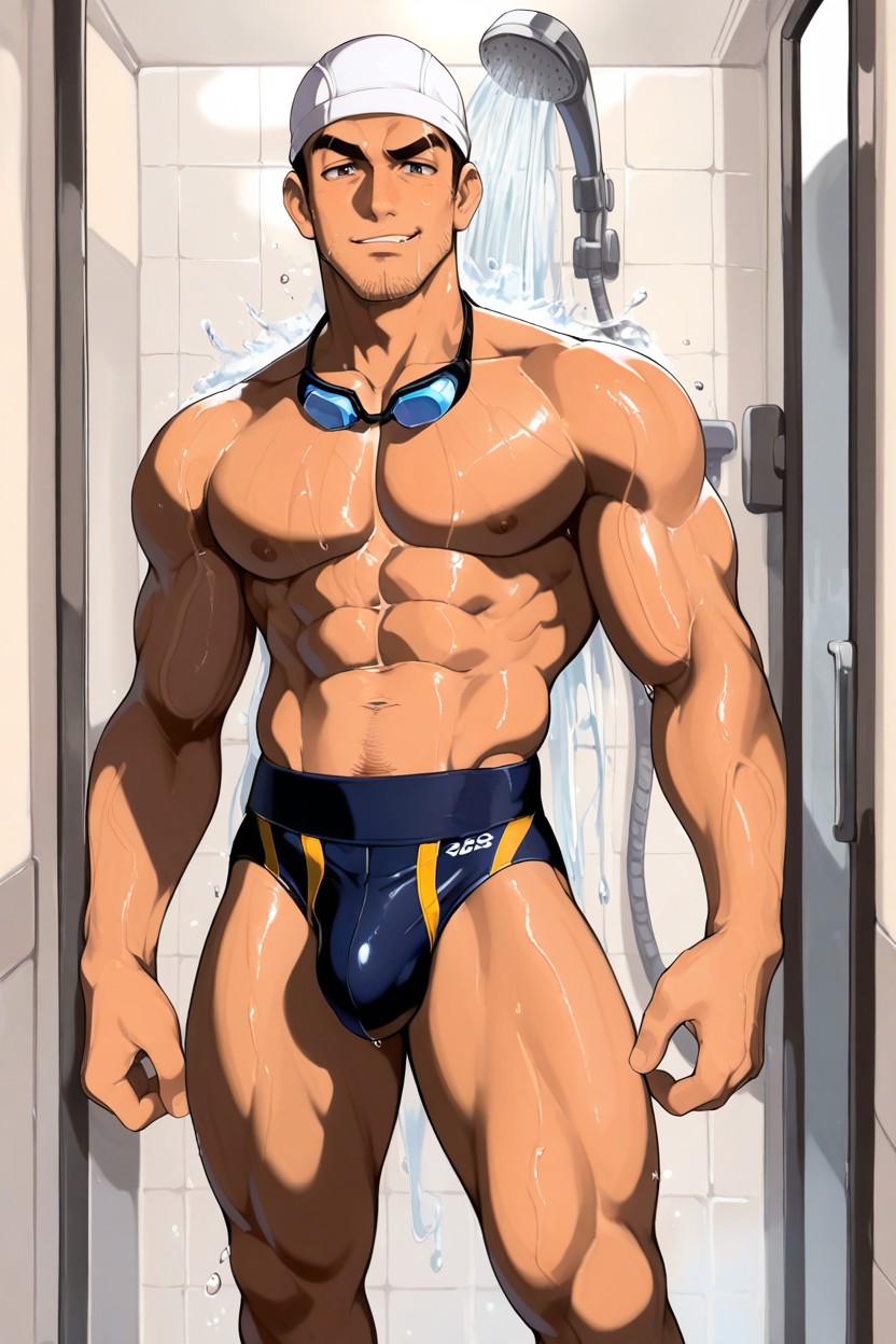 18+, Defined Arms Veins, Stubble AI Gay Porn