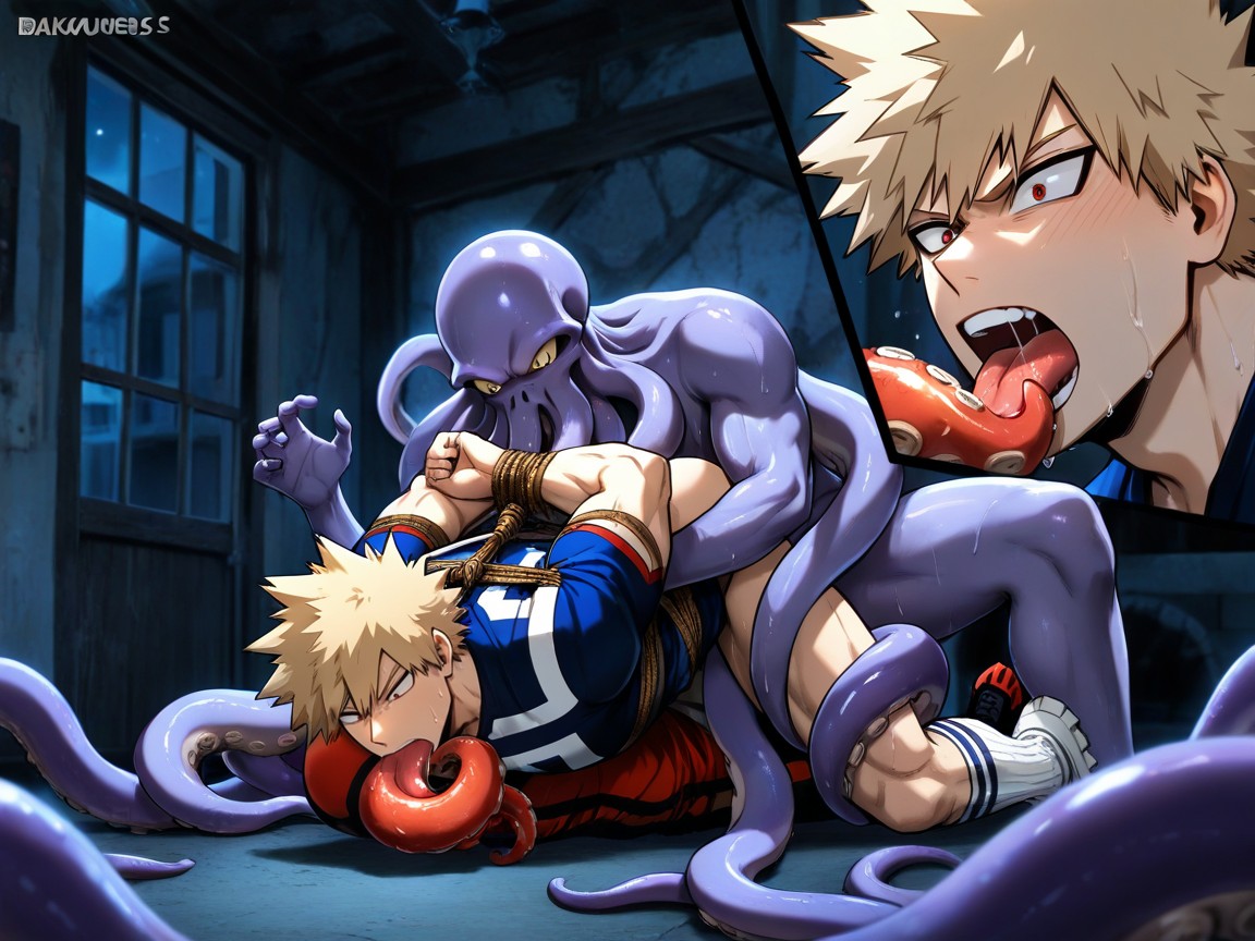 Squatting Over Kraken, Skinny, Medium Cock AI Gay Porn