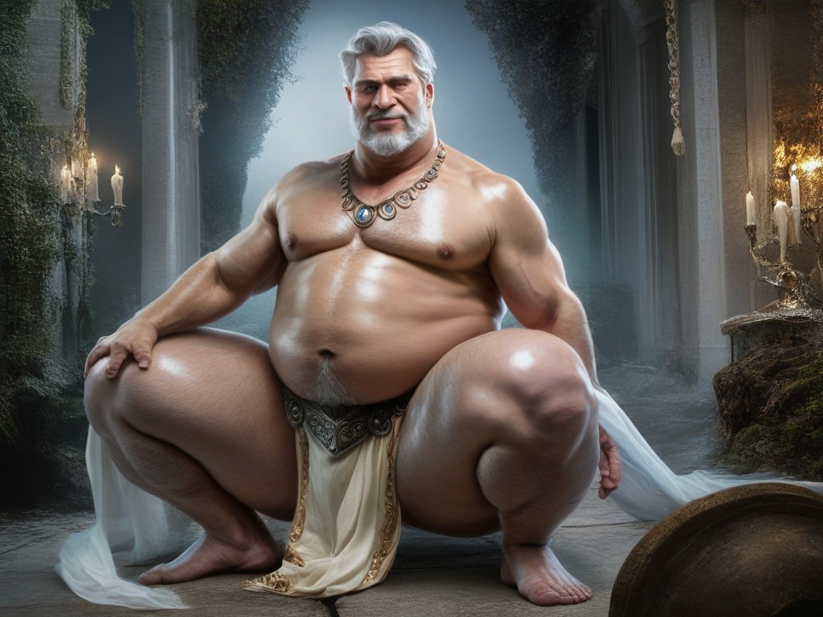Sweaty, Thick, Colossal Swolle AI Gay Porn