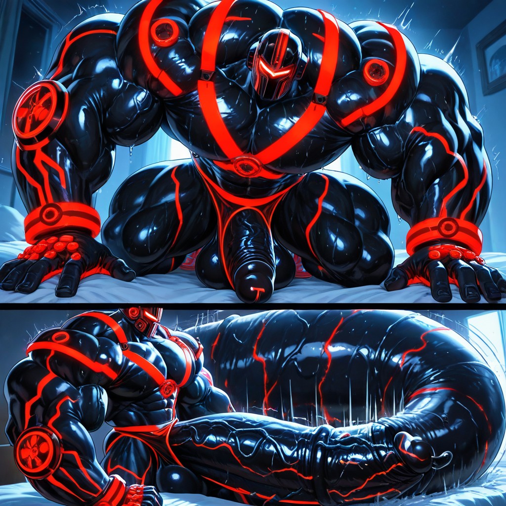 Dynamic Pose, Only One Man, Sweating ゲイAIポルノ