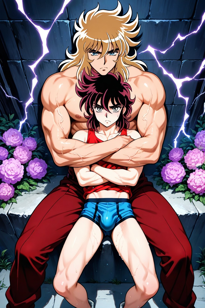 Extremely Hairy Pubic Bush, Overgrown Unshaved Pubic Hair, Saint Seiya AI Gay Porn