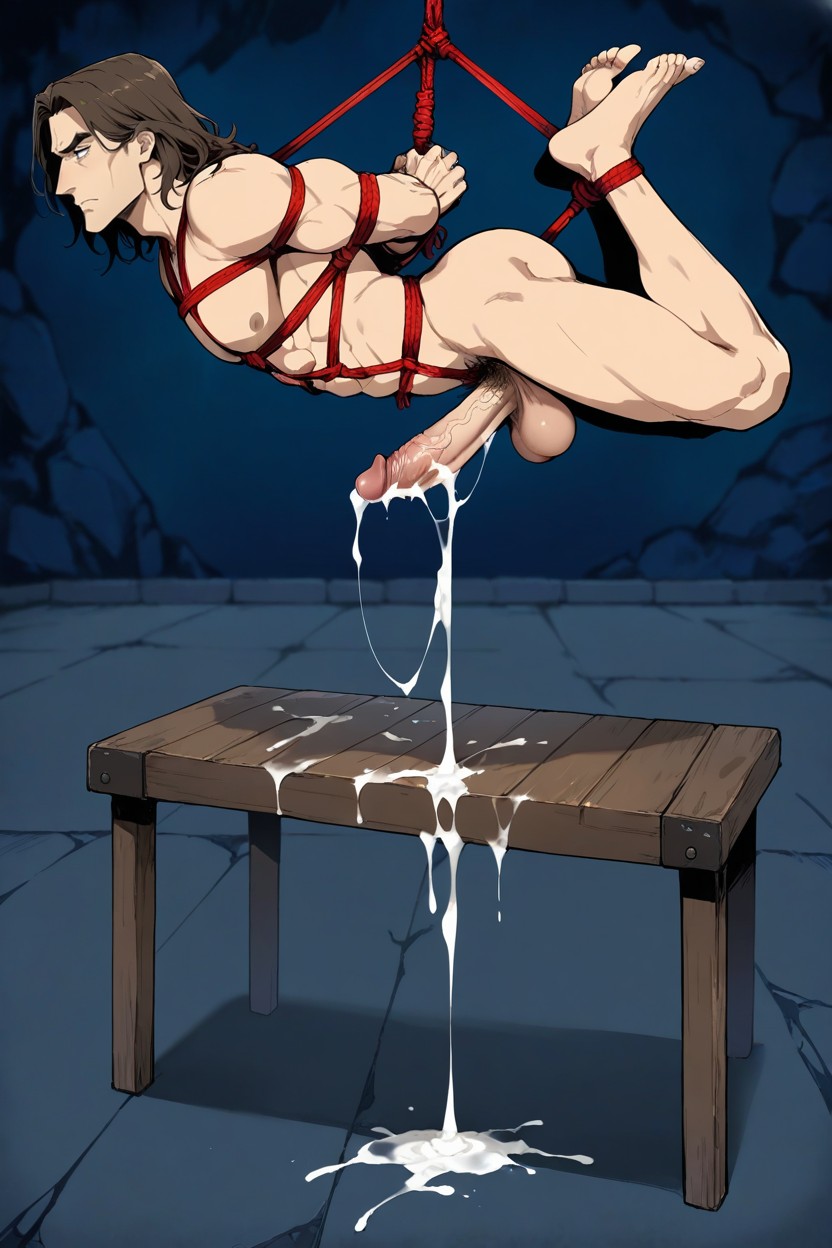 Hands Apart From Each Other And Tied, Big Feet, Huge Balls ゲイAIポルノ