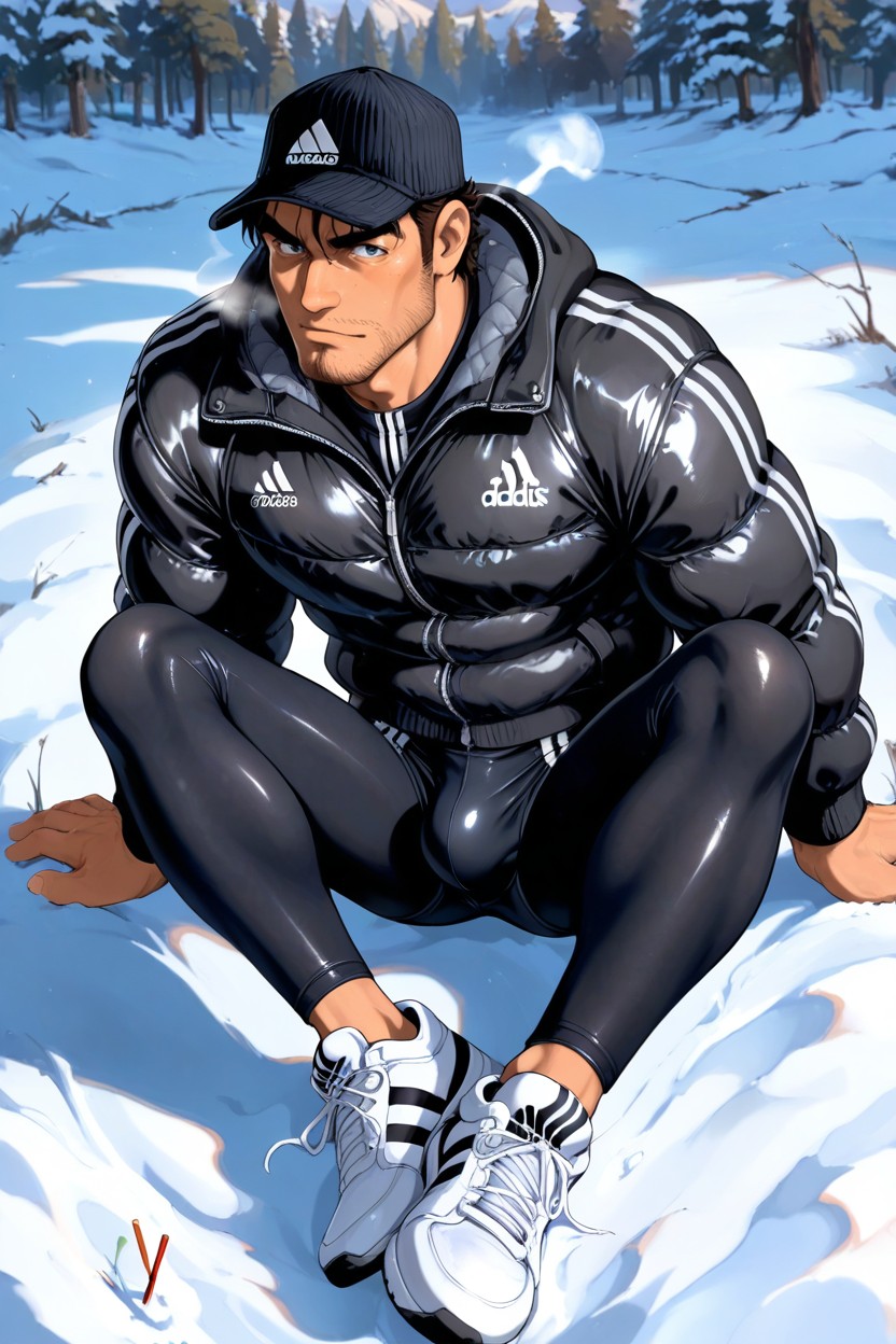 Hooded Jacket, 側面図, Dynamic Pose ゲイAIポルノ