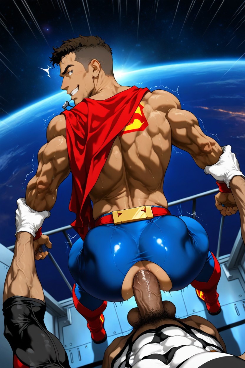 Sweat, American, Sex From Behind ゲイAIポルノ