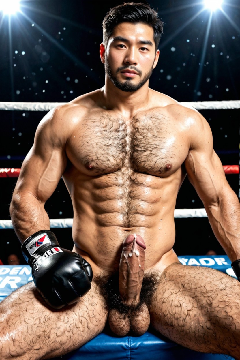Hyper Hairy Armpits, Hairy Male, Tanned Skin ゲイAIポルノ