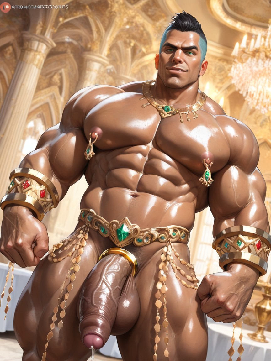 Defined Muscle Arms, Naked, Huge Fingers ゲイAIポルノ