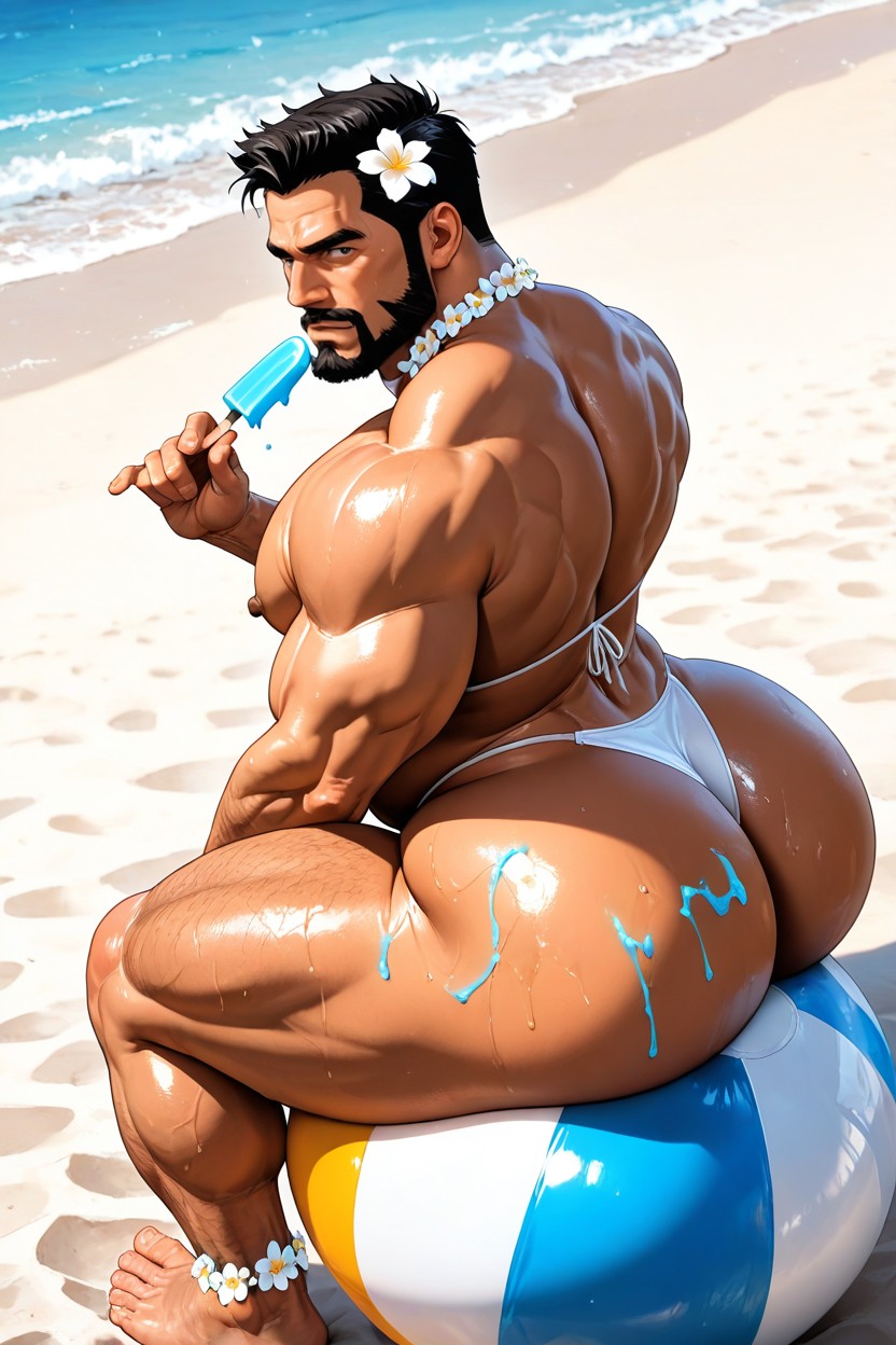 Thick Hips, Flower In Hair, Beach Ball Porno gay IA