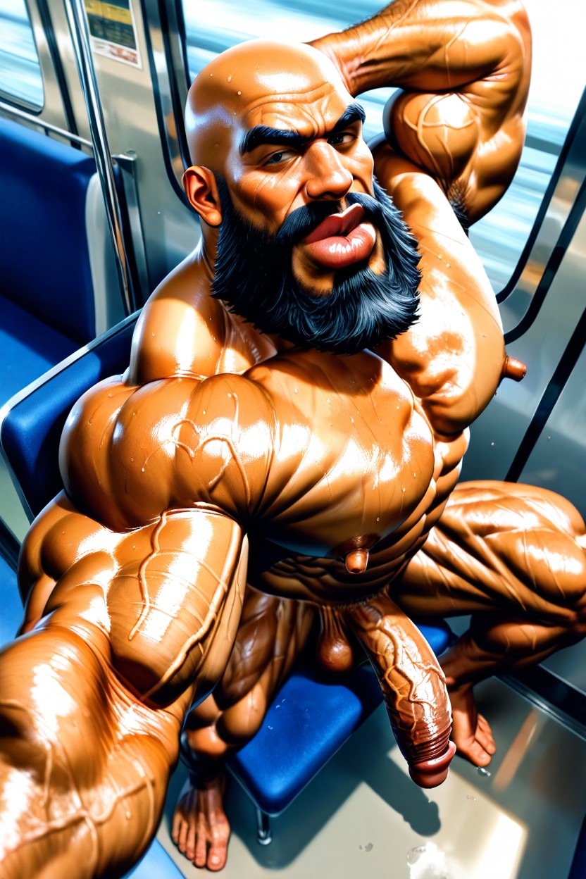 Correct Anatomy, Huge Lips, Bald KI Schwulenporno