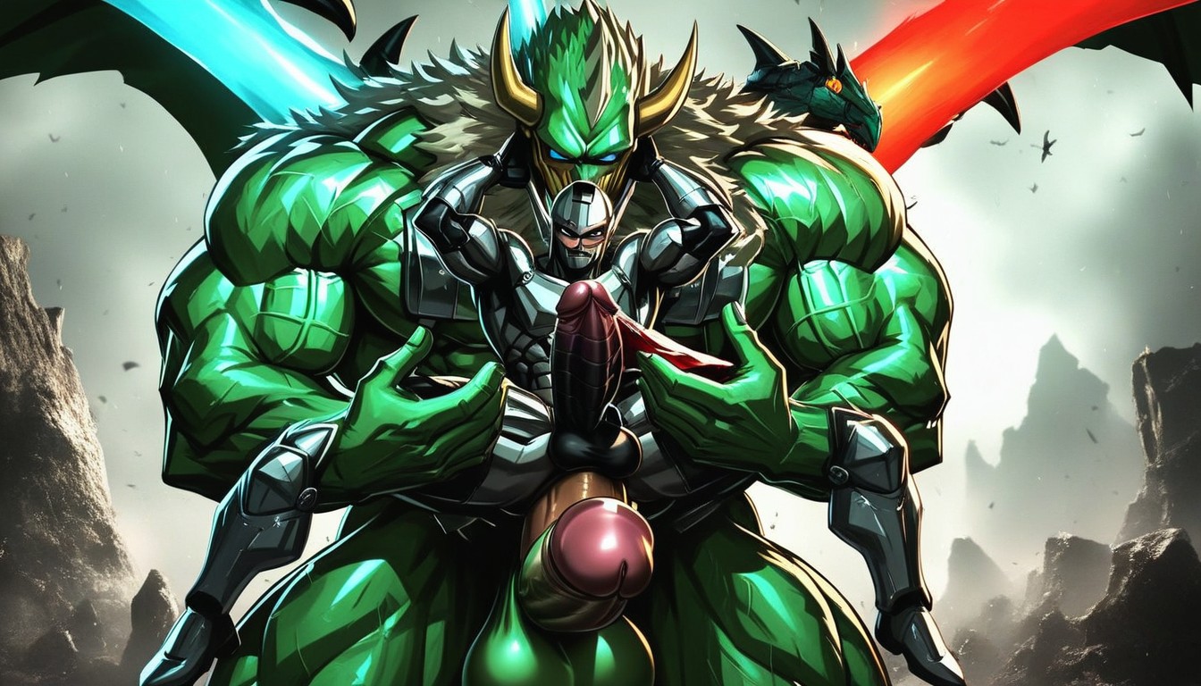 Oversized Cock, Like Mouth, Oversized Muscles ゲイAIポルノ