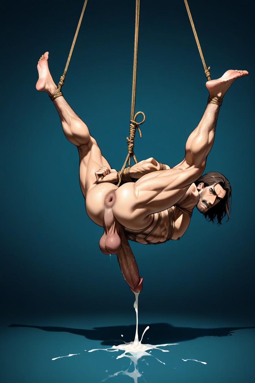 Anatomy, Hyper Details, Strong Legs AI Gay Porn