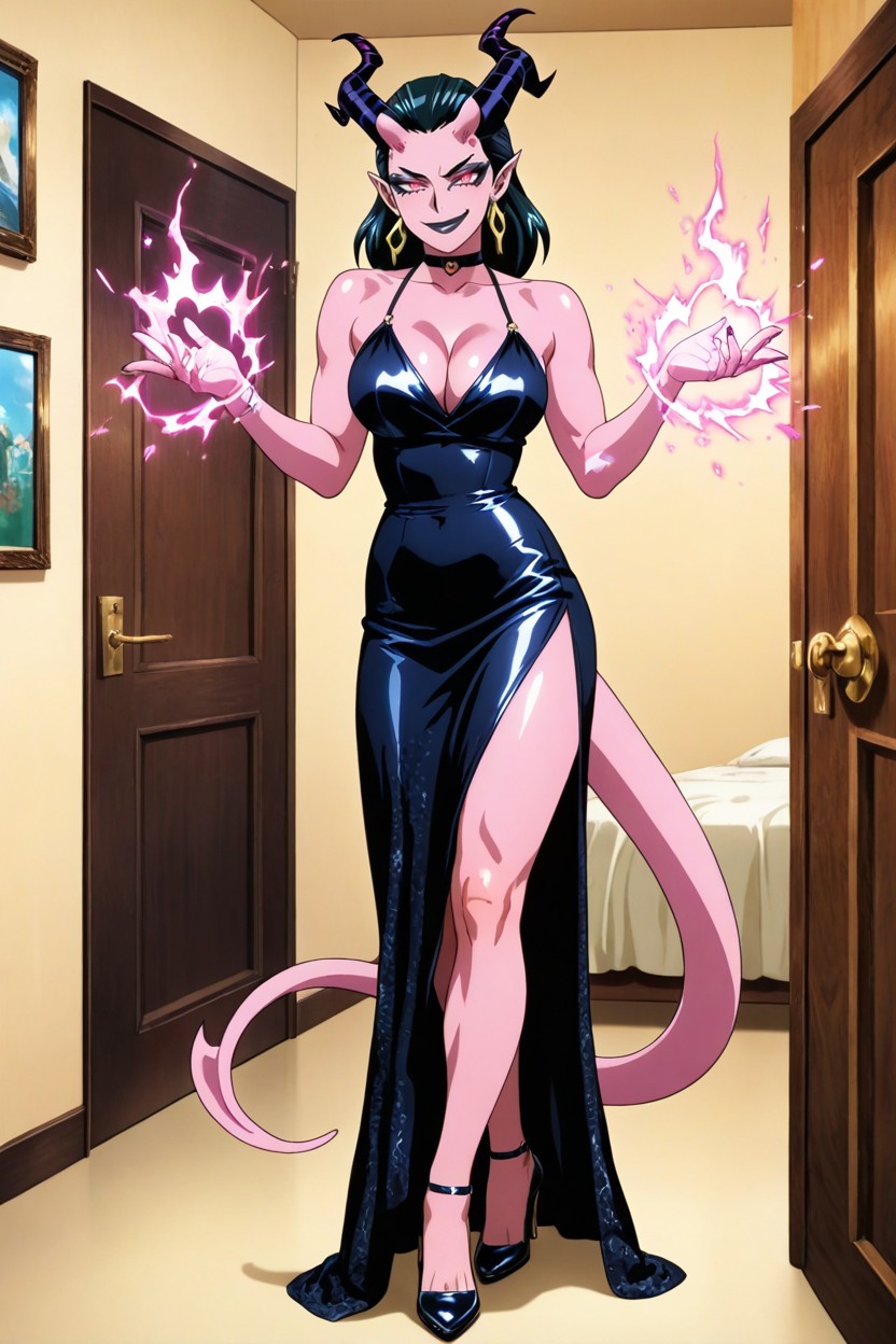 Sexy Pose, Friendly, Goth Woman AI Gay Porn
