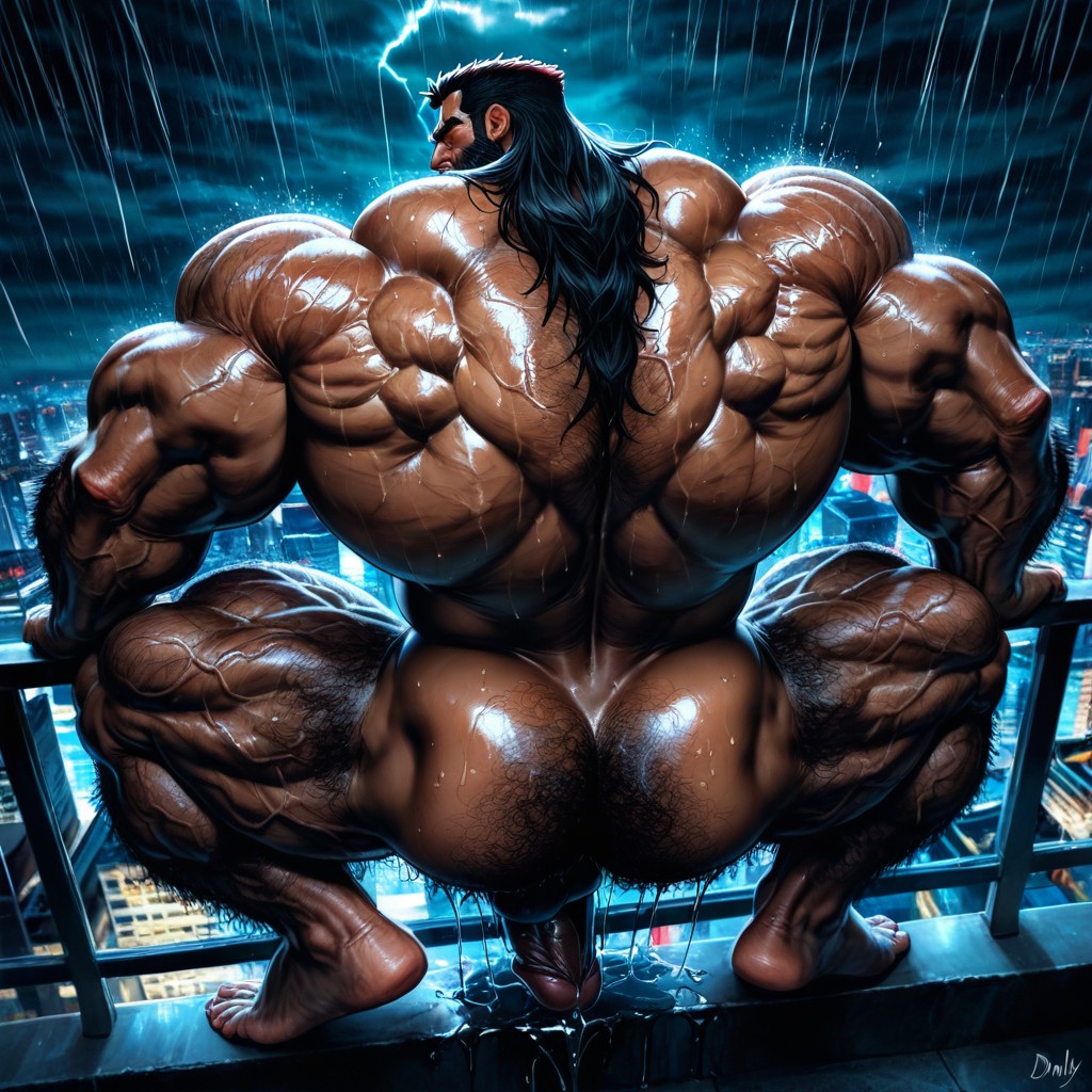 Storm, Detailed Muscles, Exposed Muscle Thighs ゲイAIポルノ
