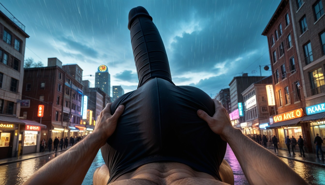 Cock Fully Covered, Thick Dick, Shirtless ゲイAIポルノ
