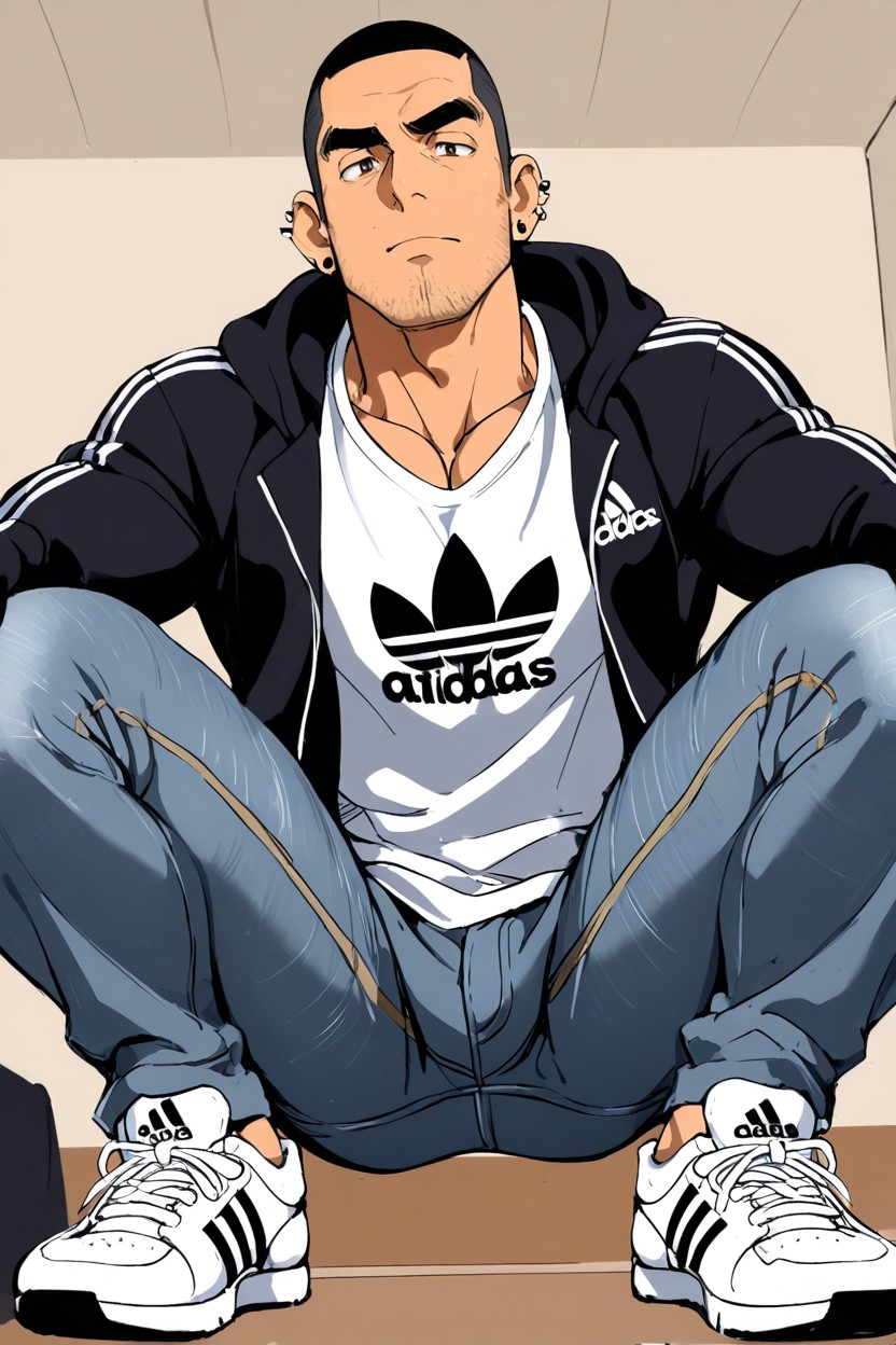 Mamimi Style, Buzzcut, Crotch Close Up AI Gay Porn