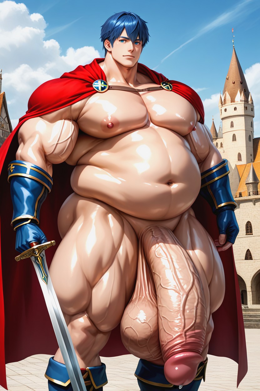 特大の筋肉, Marth From Fire Emblem, Comically Long Oversized Lengthy Penis ゲイAIポルノ