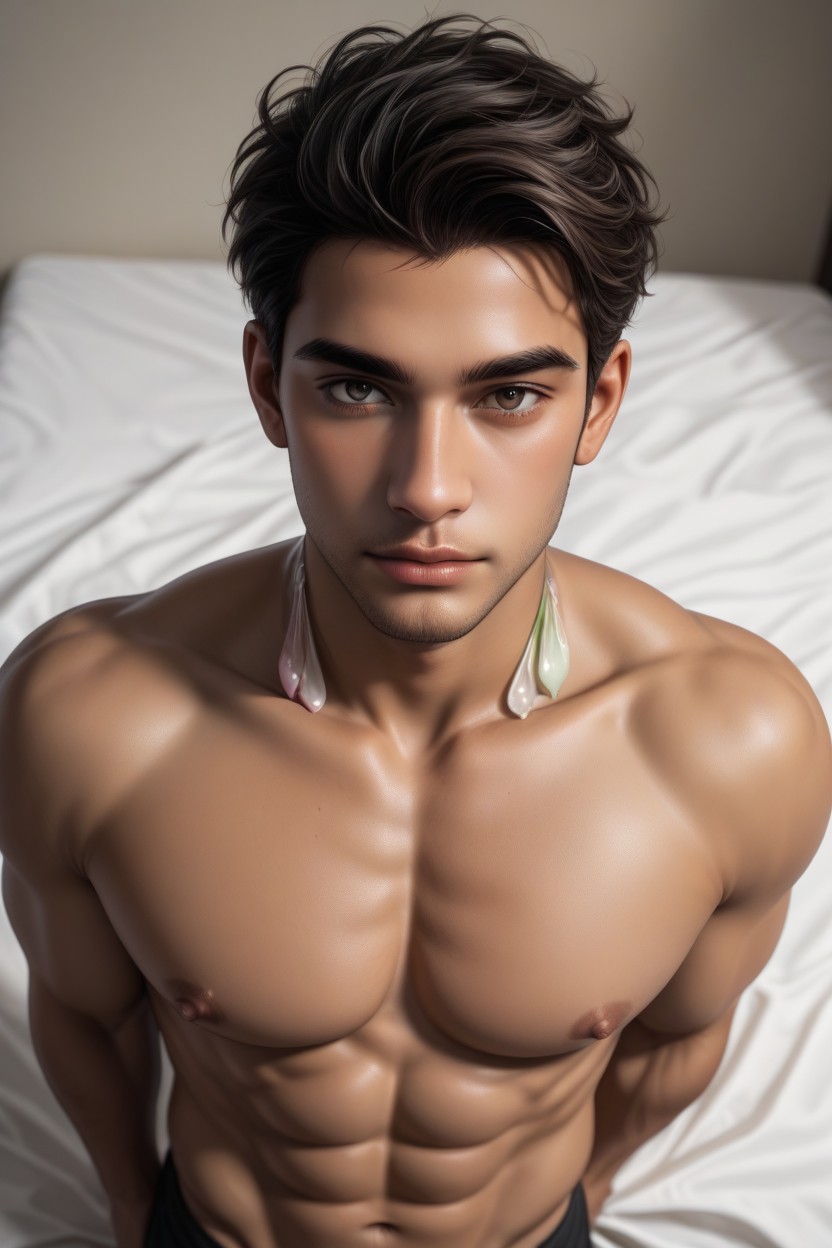 Tan Skin, Latino Ethnicity, Self-shot Pov From Above AI Gay Porn