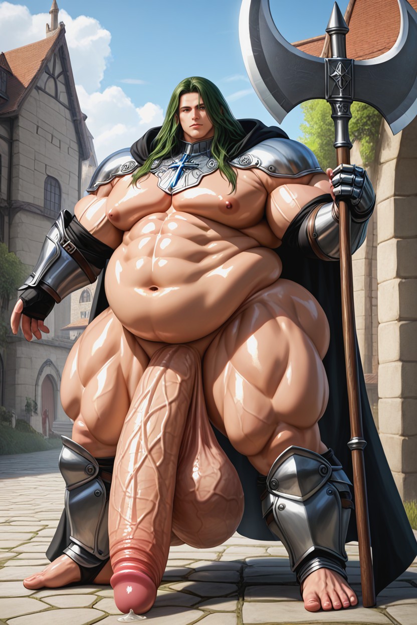 Flaccid, Gigantic Oversized Heavy Sagging Balls, ポニー・ペニス ゲイAIポルノ
