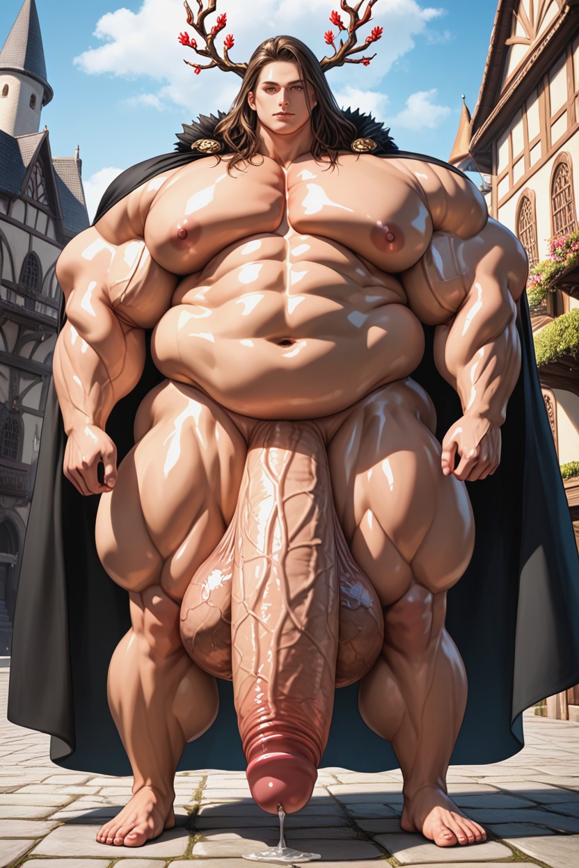 Pony Cock, Bulky Muscular Fat Body, Muscular AI Gay Porn