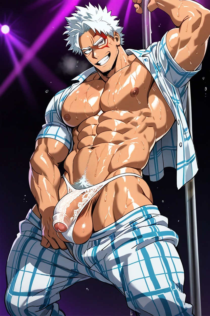 Sketch, Medium Balls, Pole Dance Pornografia gay com IA