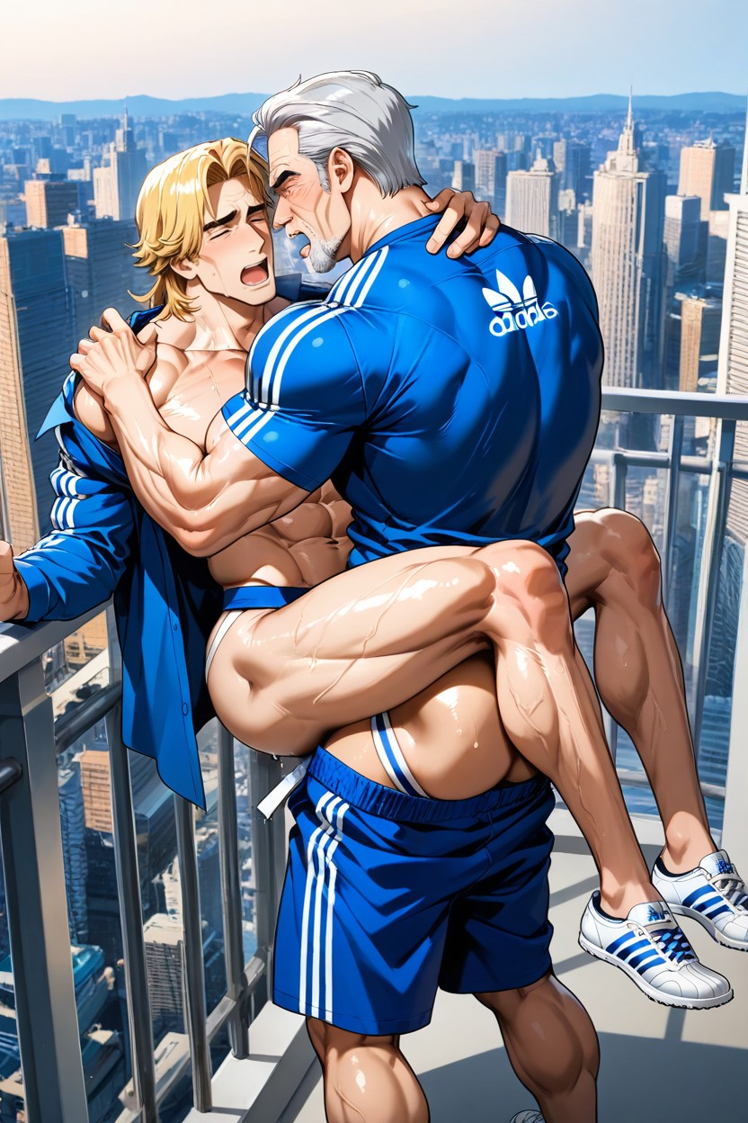 Two Men, Scandinavian, Open Clothes AI Gay Porn