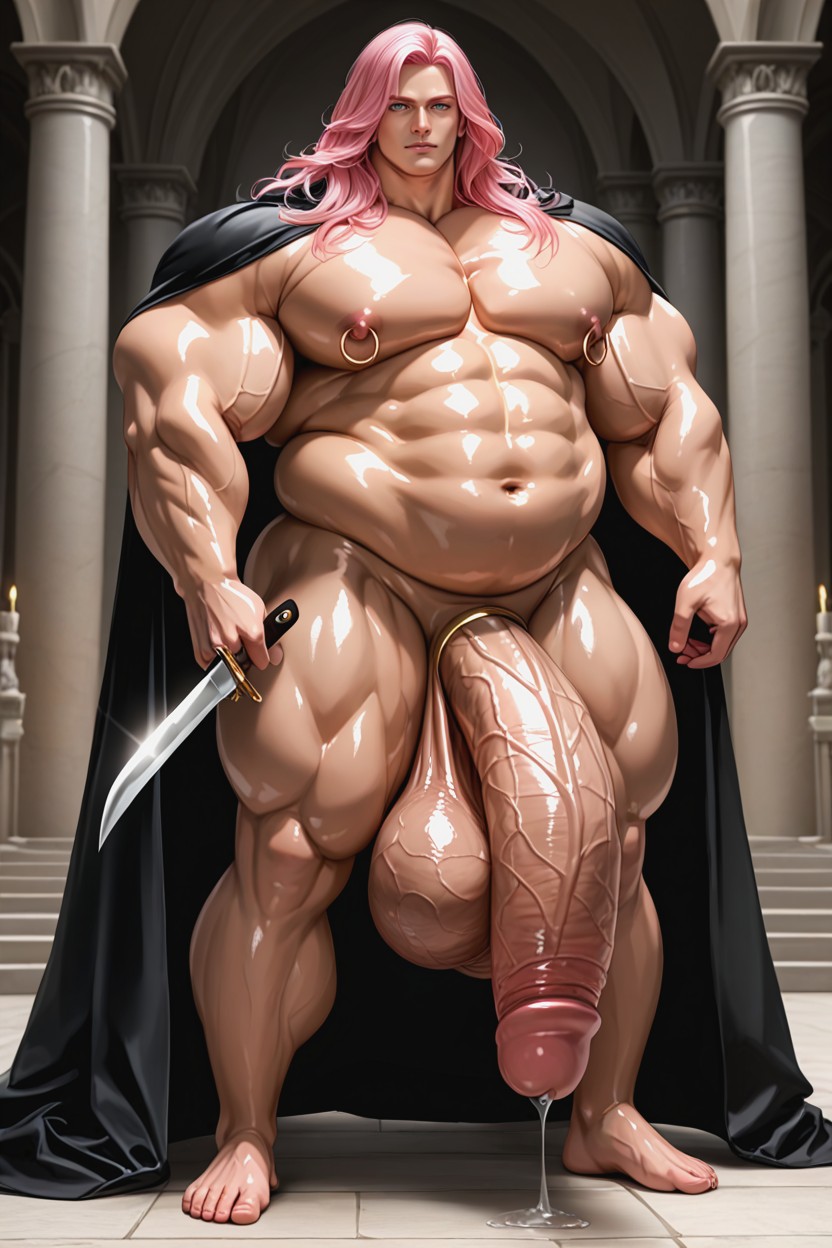 18+, Hyper Long Gigantic Cock, 筋肉質 ゲイAIポルノ
