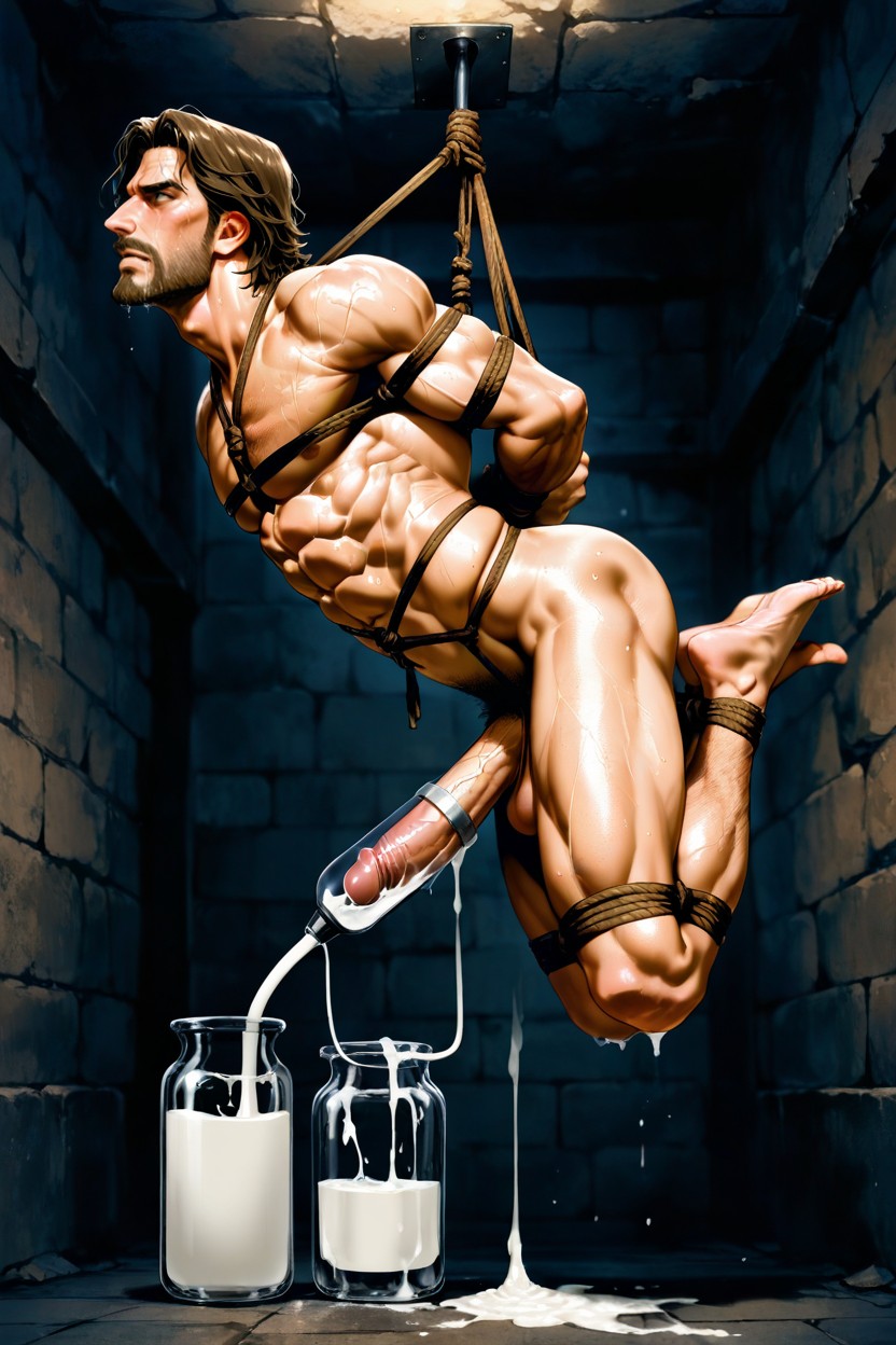 Cum Collected In Jars, Penis Milking, Anatomically Correct ゲイAIポルノ