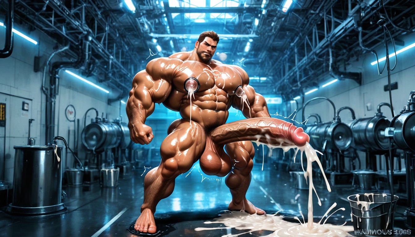 Low Hanging Balls, Penis Bigger Than Body, Standing ゲイAIポルノ
