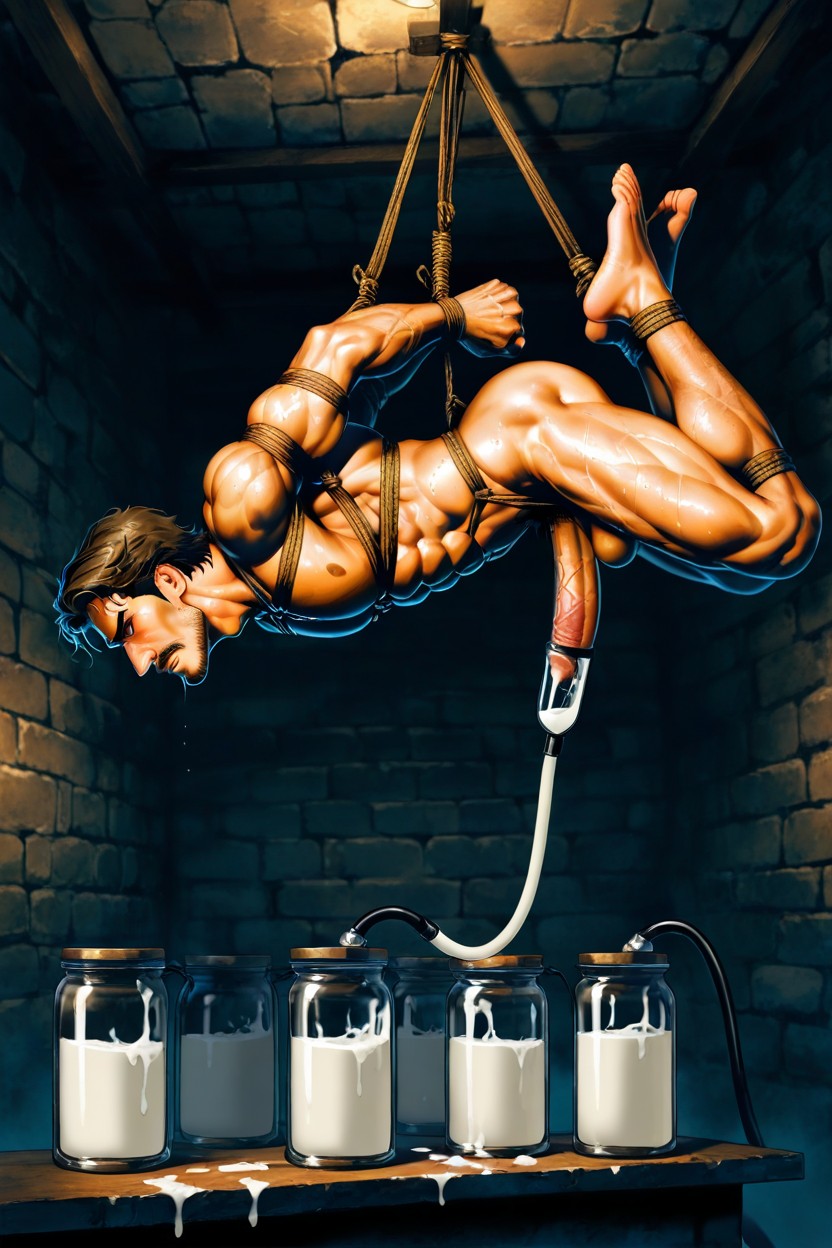 Detailed, Suspended From Ceiling, Penis Pump ゲイAIポルノ