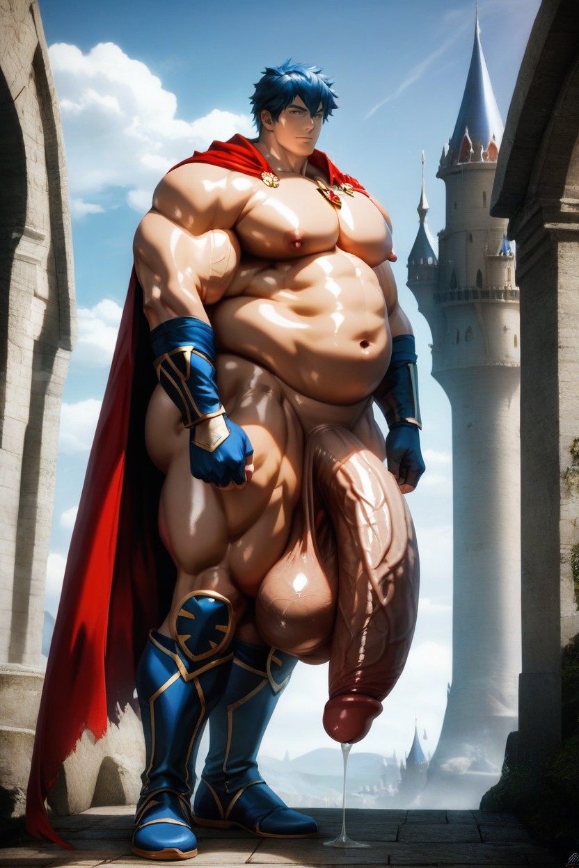 Marth From Fire Emblem, Gigantic Oversized Heavy Sagging Balls, Muscular AI同性戀黃片