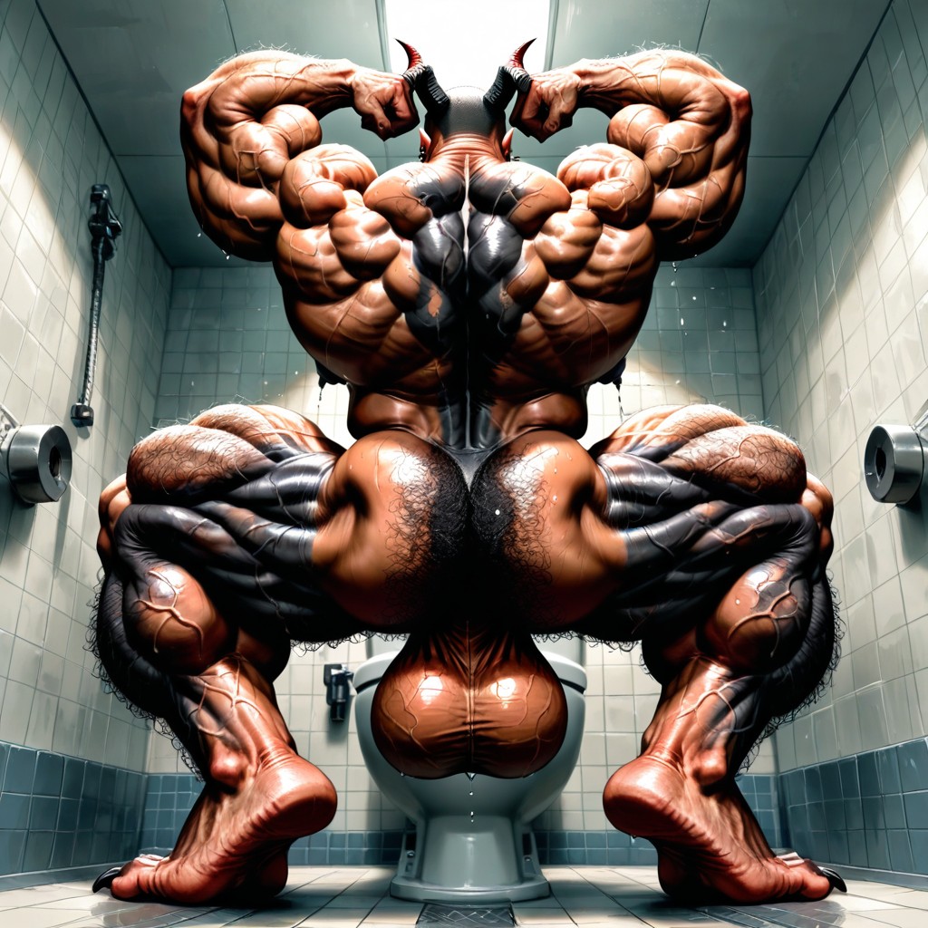 Huge Balls, Hyper Muscles, Dark Tanned Skin ゲイAIポルノ