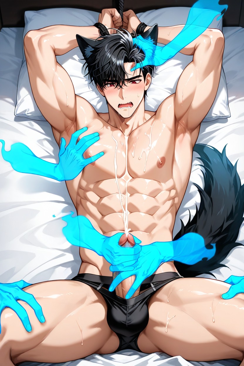 25+, Black Underwear, Rosy Nipples ゲイAIポルノ