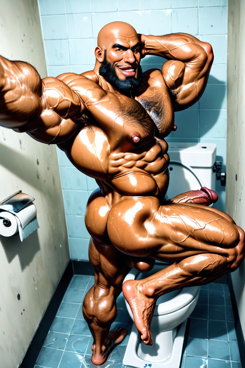 Shaved Body, Hyper Veiny, Thick Eyebrowns AI同性戀黃片