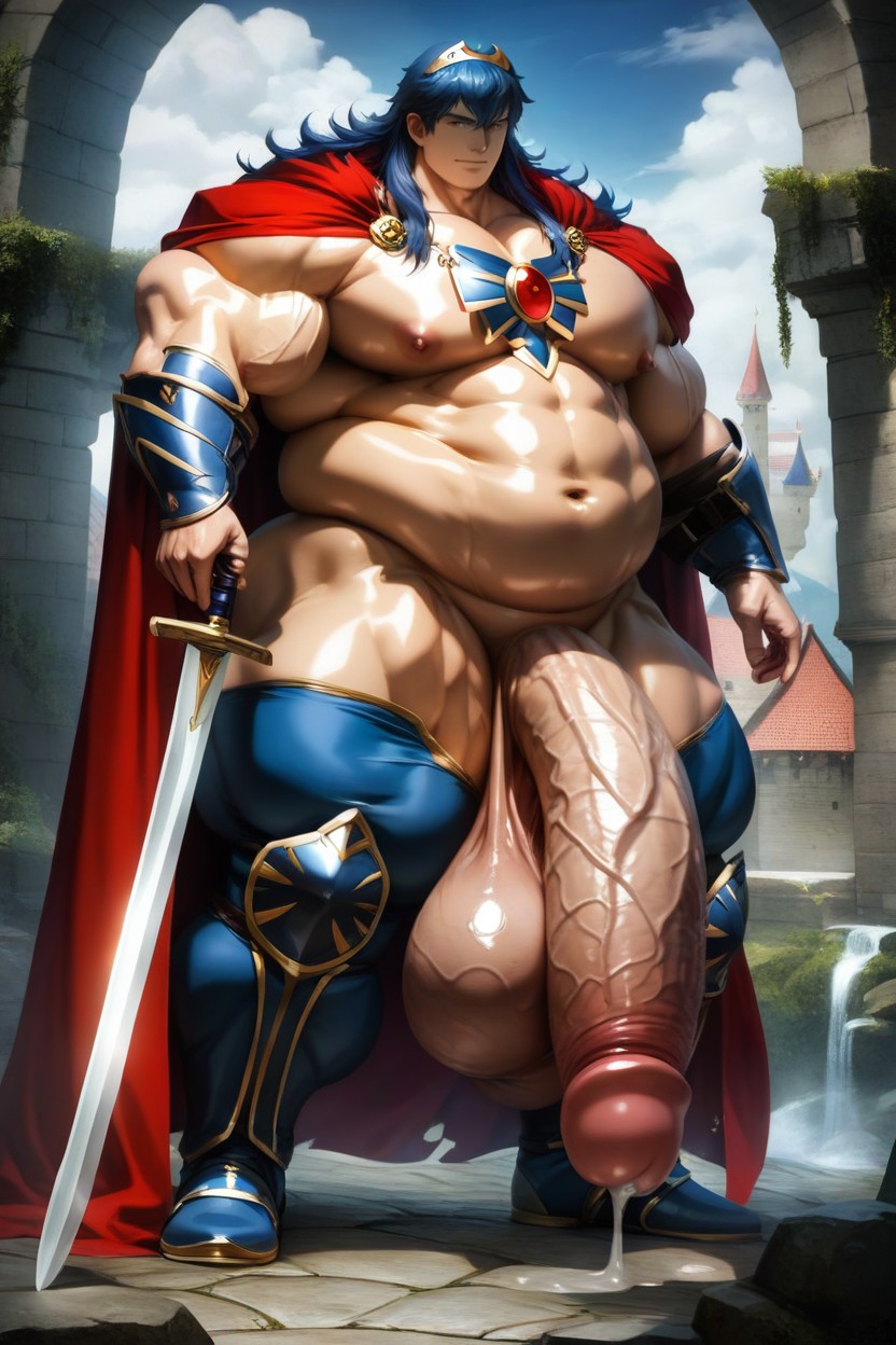 Soft Facial Features, Realistic Render, Hyper Long Gigantic Cock ゲイAIポルノ