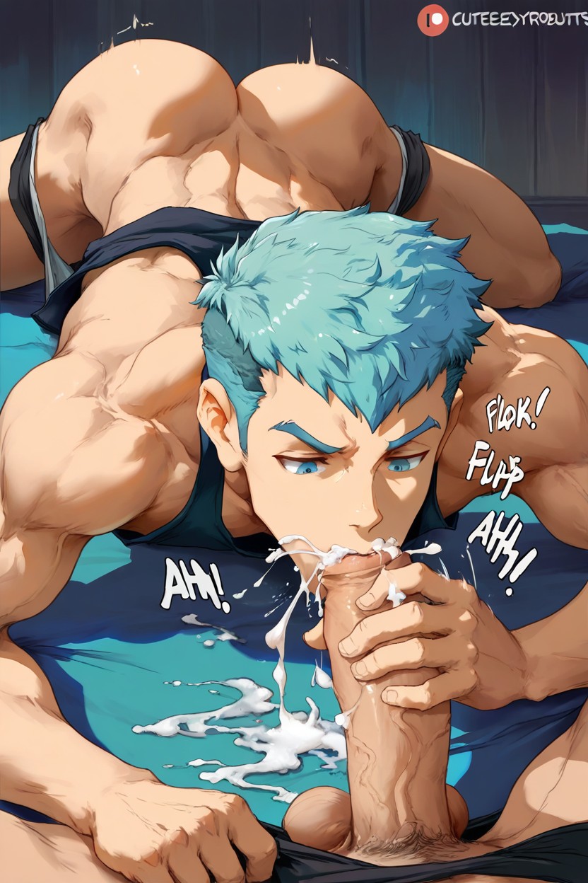 / View, Lying Down, Excessive Cum AI Gay Porn