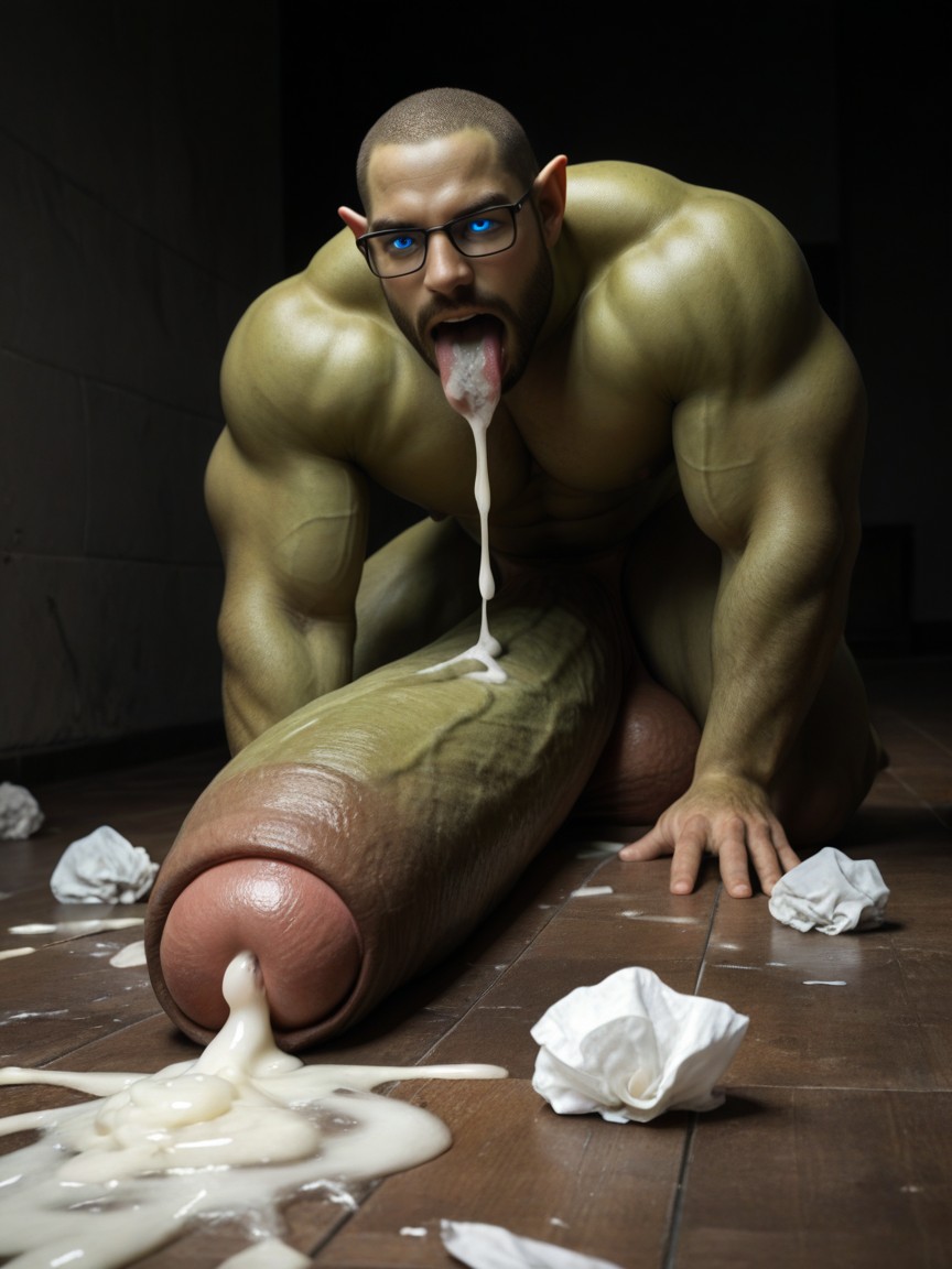 Males Only, Detailed, Straight AI Gay Porn