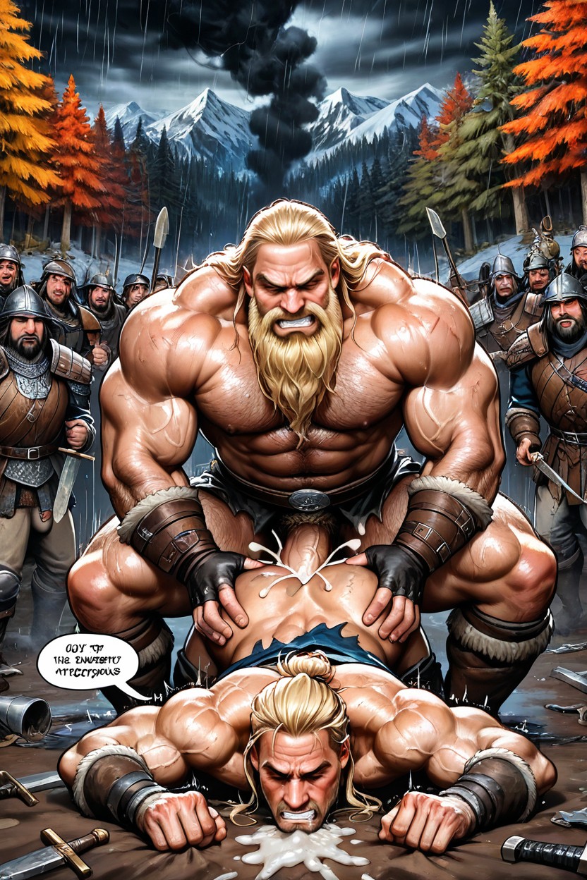 Winner Fucking Loser, Muscular Masculine Men, 25+ AI Gay Porn