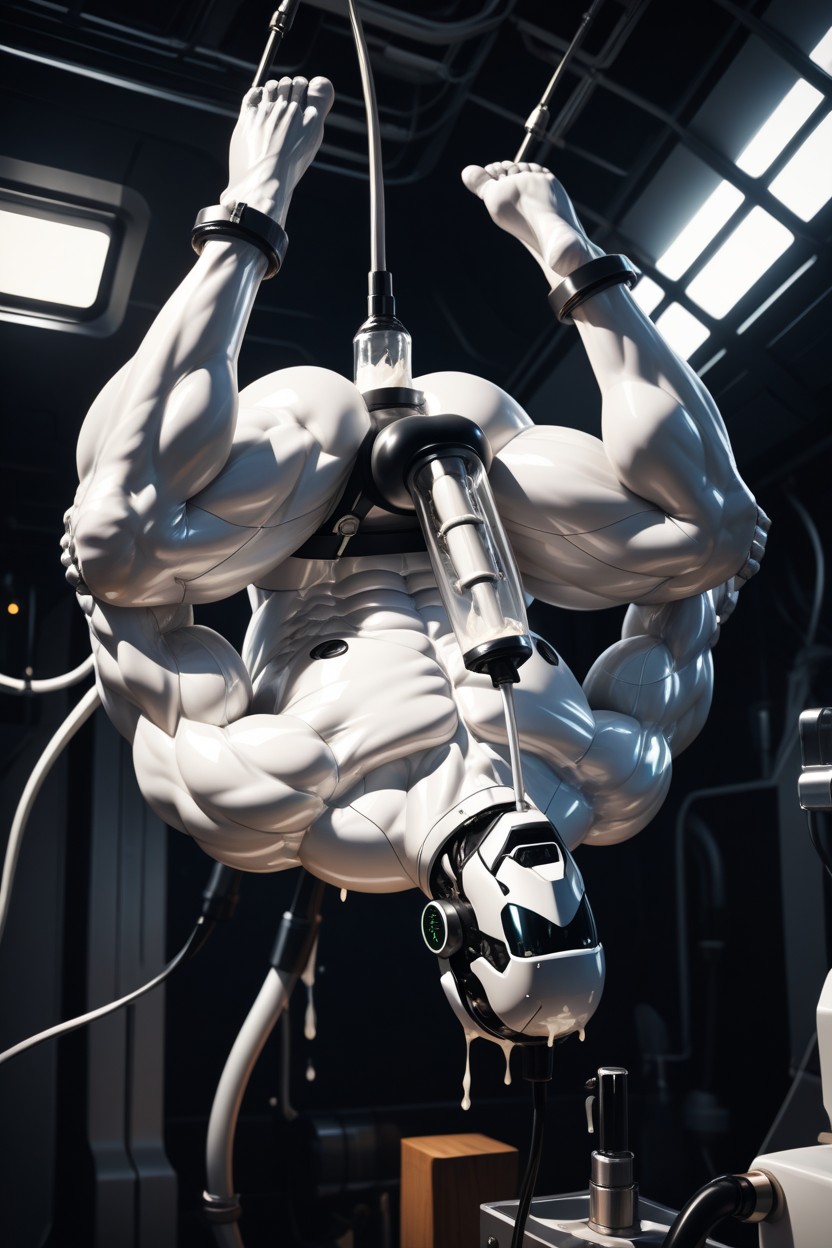 Space Ship, White Skin, Too Big To Fit AI Gay Porn