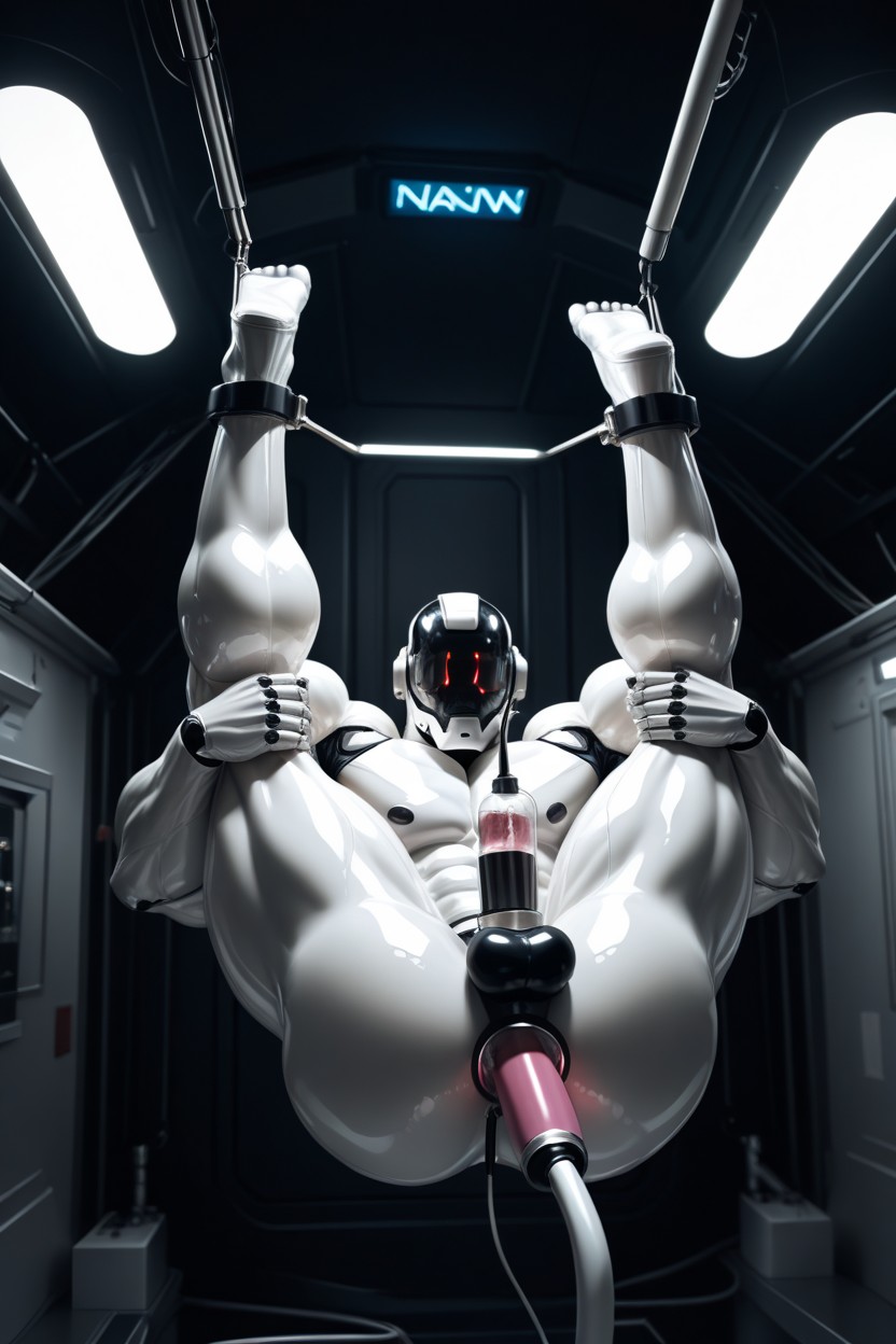 Hyper Detail, Silicone Skin, Space Ship AI Gay Porn